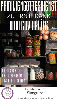 Familiengottesdienst Erntedank