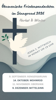 Friedensandachten Herbst Winter 2026